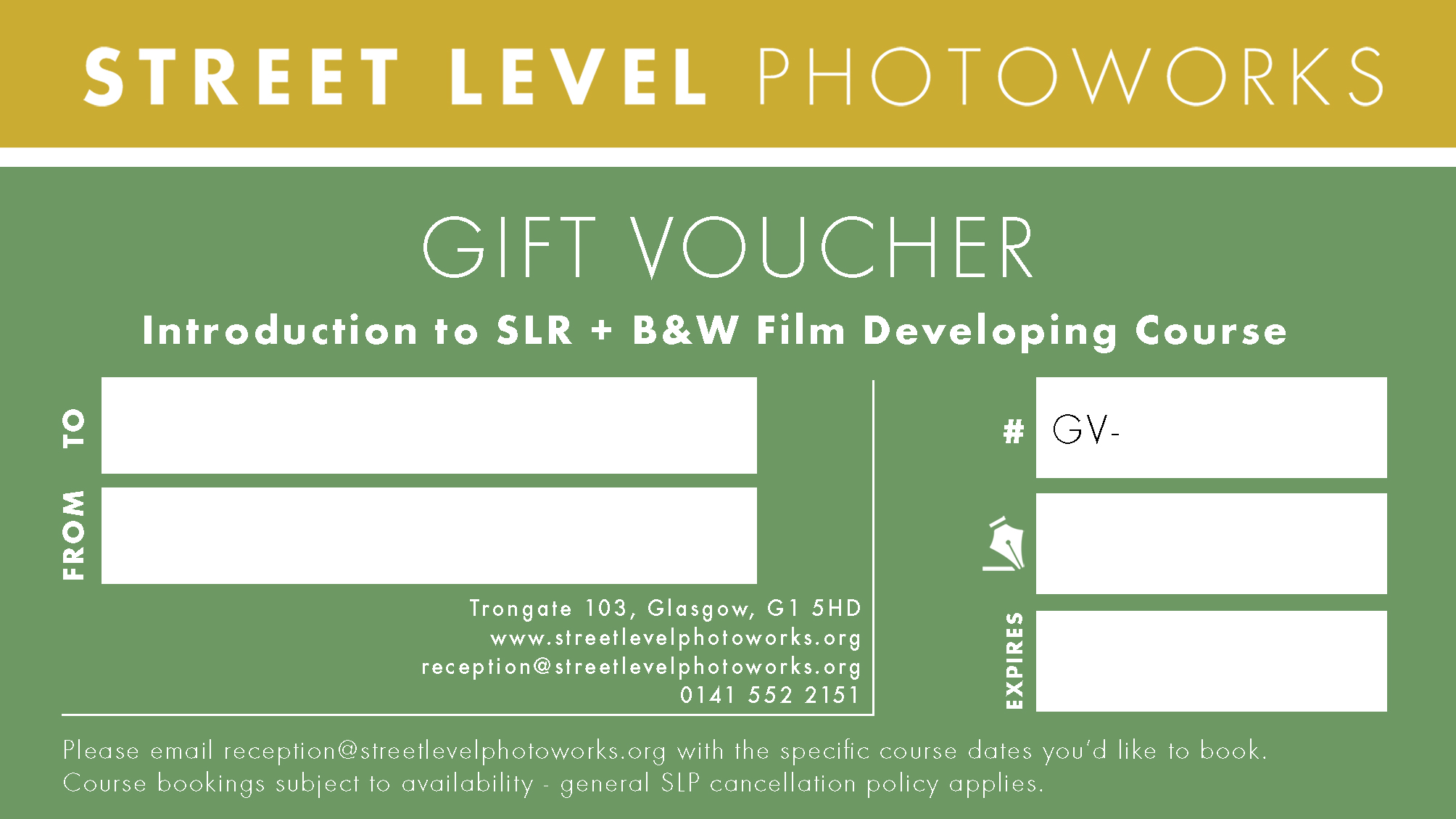 Image of Introduction to SLR + B&W Film Developing Course - Gift Voucher by Street Level Photoworks