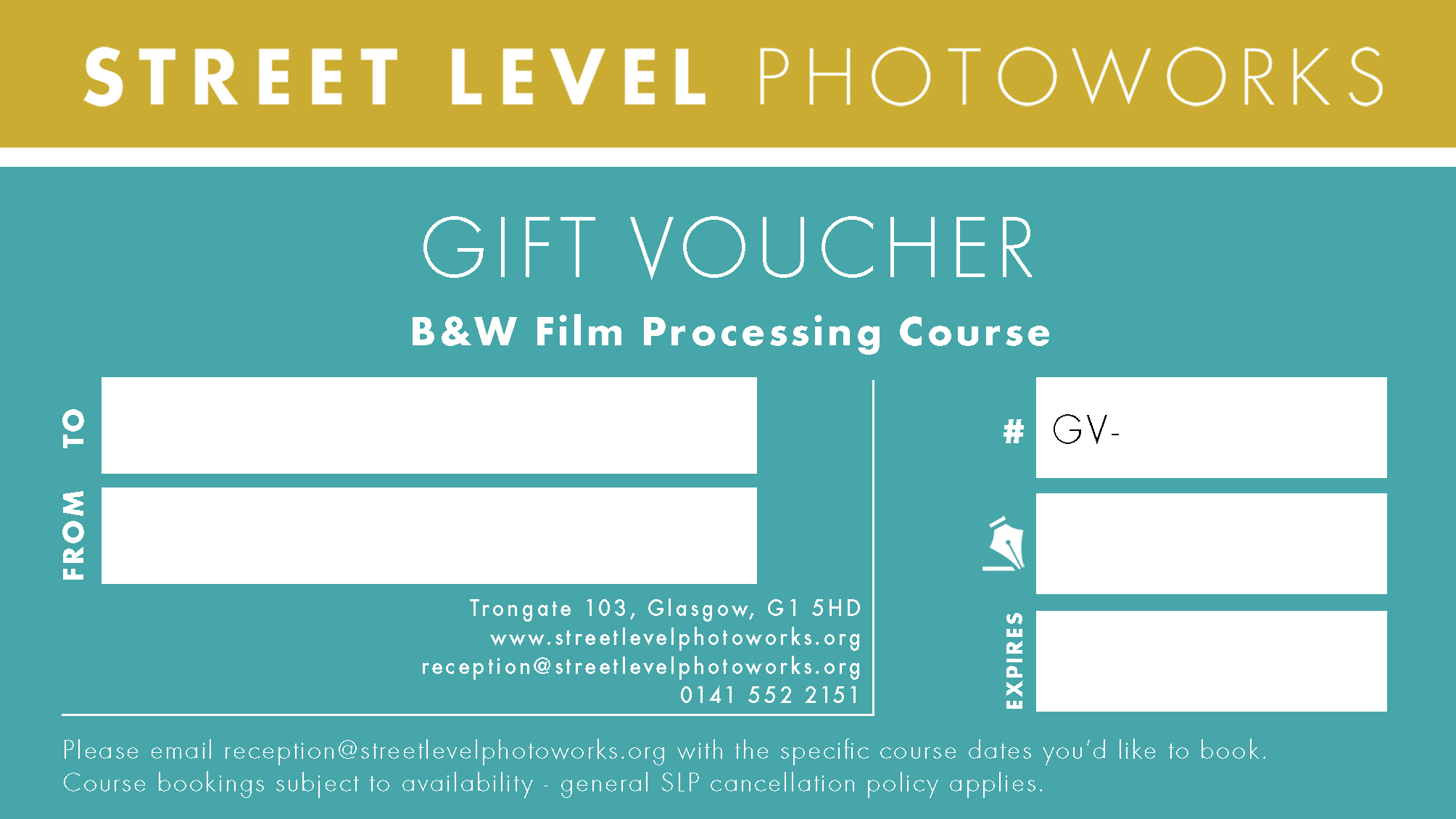 Image of B&W Film Processing Course - Gift Voucher by Street Level Photoworks